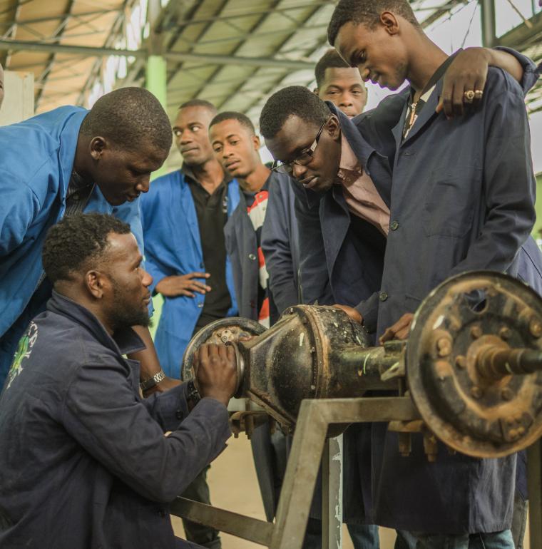 Technical college, students, learners, education, vocational training, Nouakchott, Mauritania