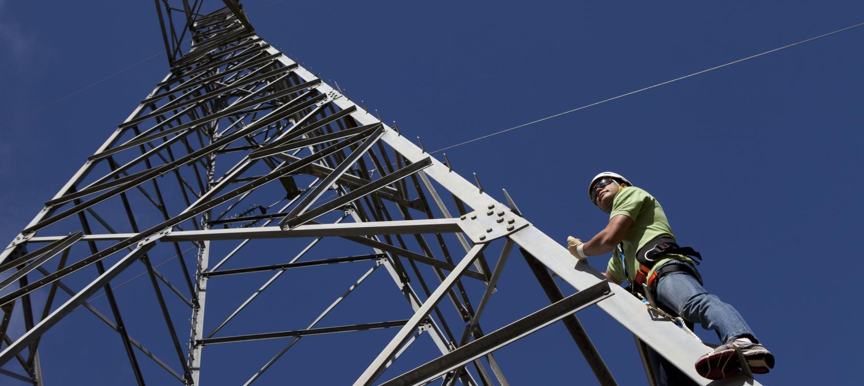 high voltage electrical tower, energy, French Polynesia